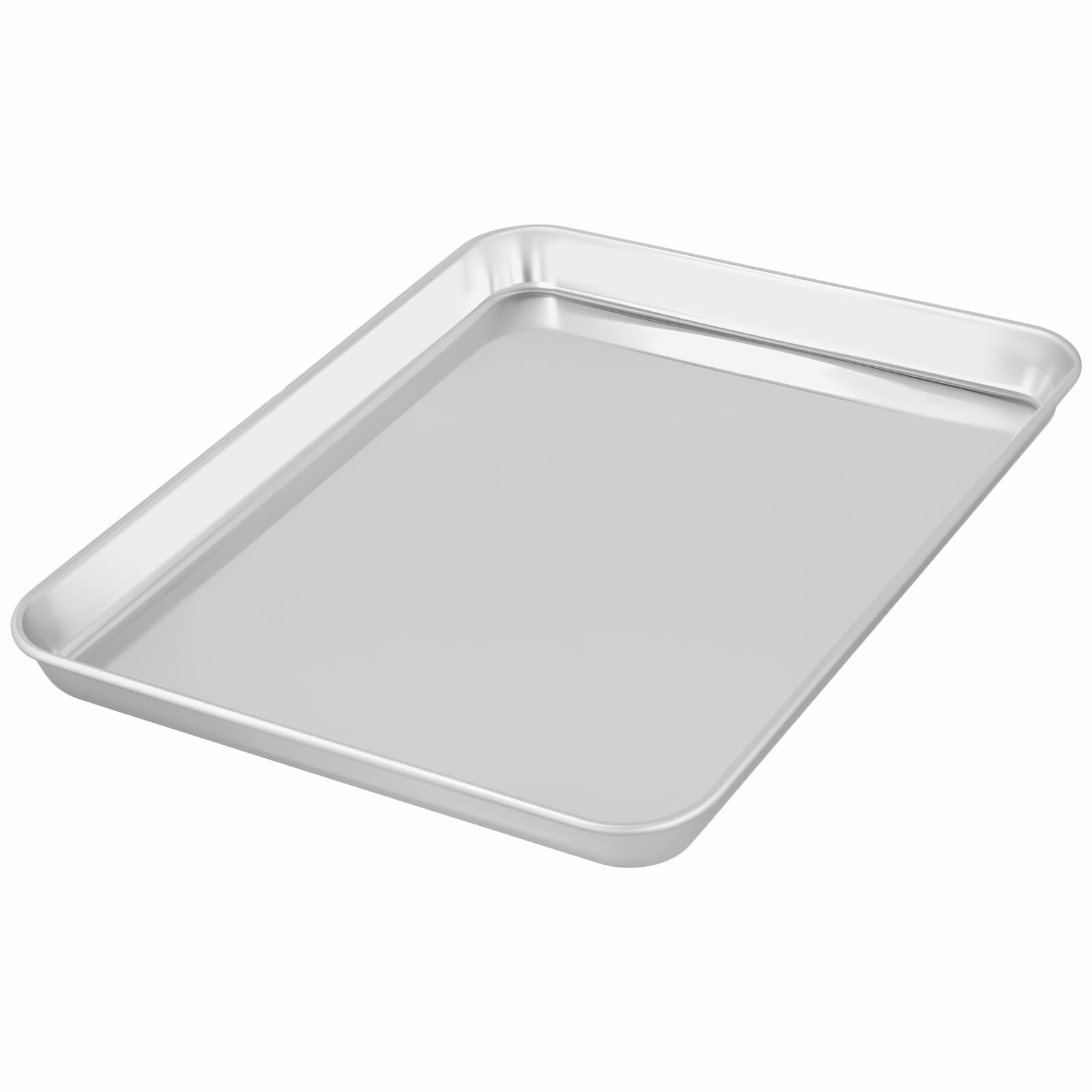 LEXININ 6 teglie da forno in acciaio inox, grandi fogli da forno in metallo per cucinare arrosti, 31,5 x 24,5 x 2,5 cm