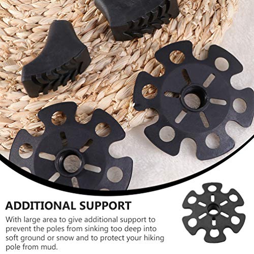 BESPORTBLE 8Pcs Cestas Pólo Caminhadas A Pé Pólo Trekking de Borracha de Substituição Dicas Pólos Tr