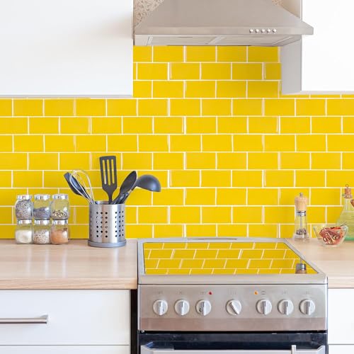 WALPLUS Thicker Glossy Upgrade 3D Stick on Tiles for Bathroom 30x15cm(12x6) DIY Peel and Stick Backsplash Transfers Removable Tile Stickers for Kitchen Splashbacks Renovation 20-Sheets - Image 3