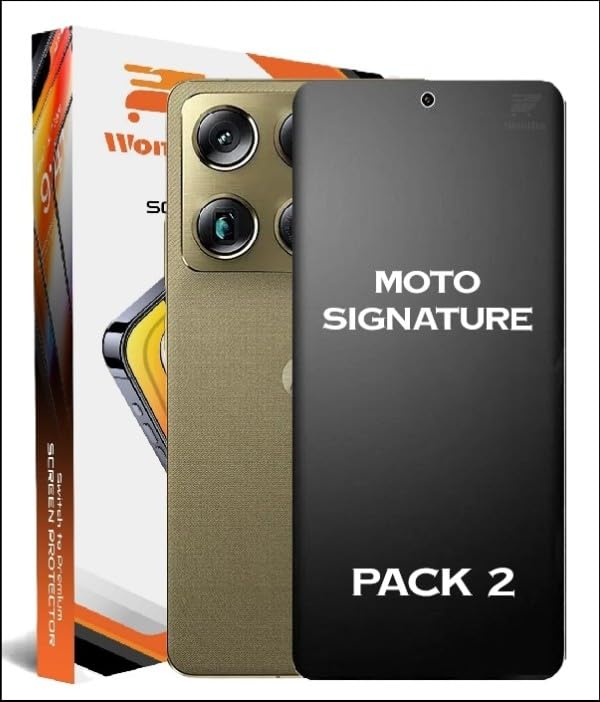 Image of WonRia Pack 2 - Matte Screen Guard Protector Compatible with Moto Signature 5G Unbreakable Membrane | Flexible TPU Matte Film | Edge to Edge Installation Kit | Transparent
