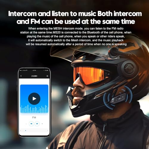 Auriculares Bluetooth SolaMr MS20 para casco de moto con intercomunicador 2000m pack de 2 7