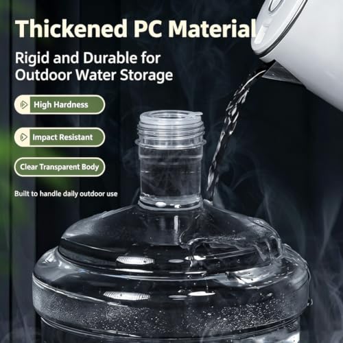 Botella de agua clara de 2 galones, recipiente portátil para almacenamiento de agua con asa, contenedor reutilizable de gran capacidad para camping al aire libre miniatura 3