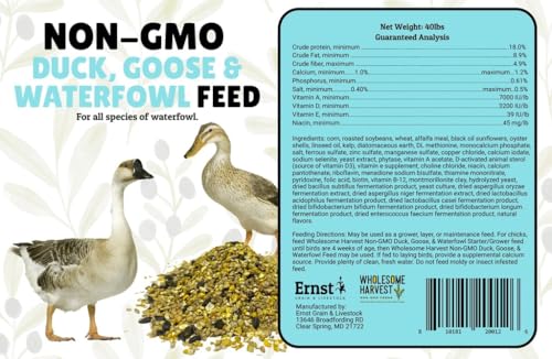 Duck, Goose, Waterfowl Layer Feed 10 lb, High Protein Specially Formulated to Promote Egg Production and Healthy Flocks - Image 5