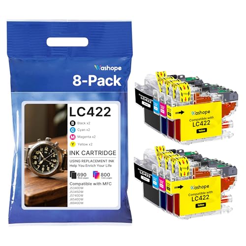 Cartouche compatible Brother LC422XL LC422 encre pack de 8 pour MFC-J5340DW MFC-J6540DW