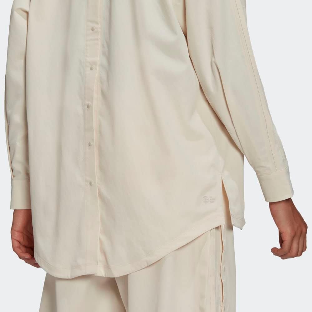 Adidas Women's Oversized Long Sleeve Shirt, Wonder White