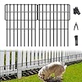 10 Panels No Dig Fence, 10.8ft(L) x 17in(H) Dog Digging Fencing Barrier, 1.2in Gap Animal Barrier for Bottom of Fence, Rustproof Metal Garden Edging Border Ground Defense Blockers for Outdoor Patio