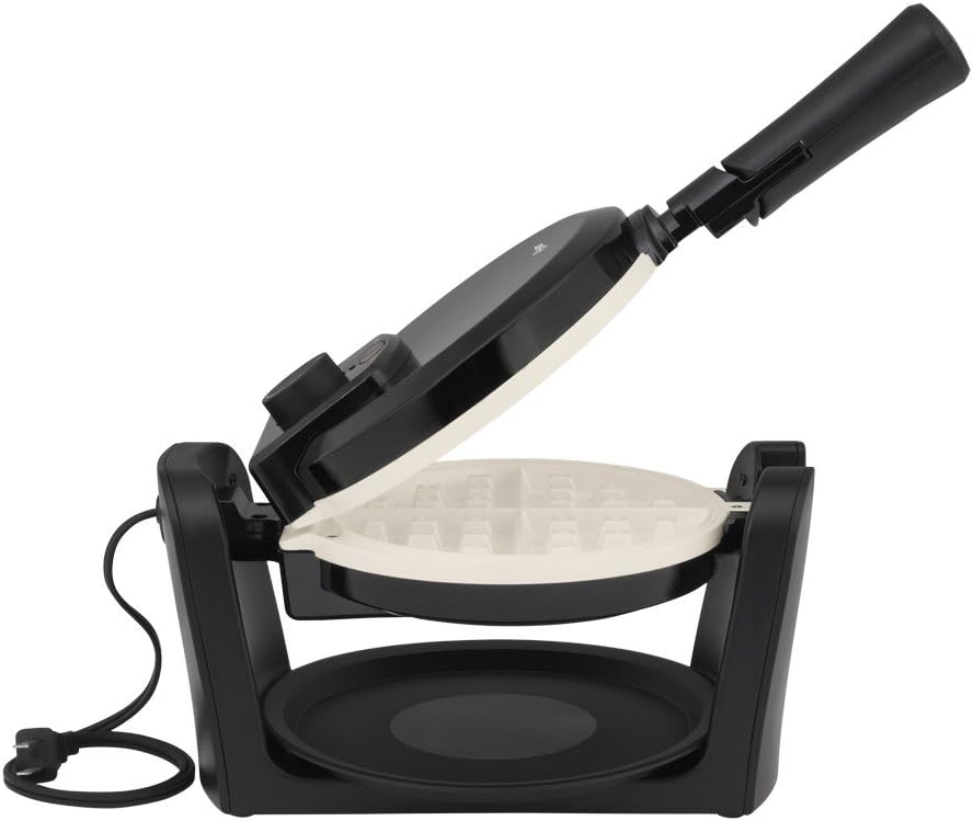 Oster Titanium-Infused DuraCeramic Flip Waffle Maker, Black (CKSTWFBF10W-TECO)