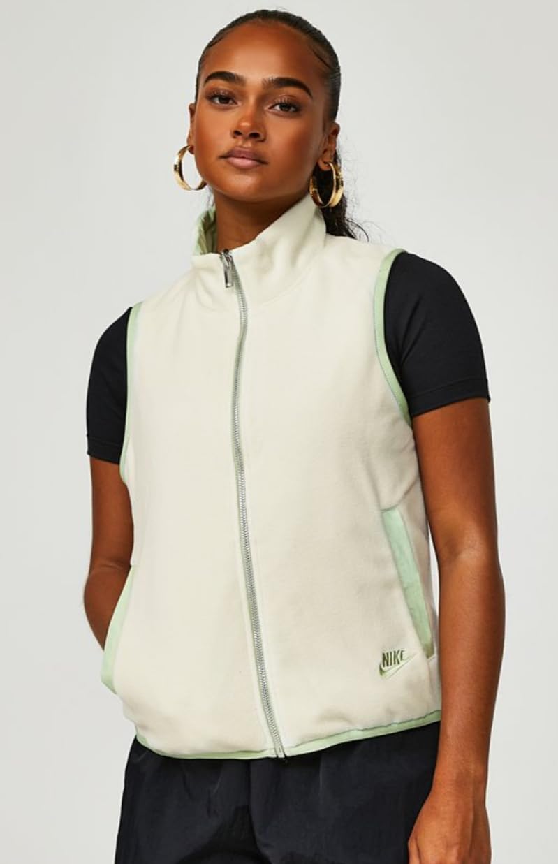 Nike Women's Sportswear Utility Reversible Gilet, Honey Dew/Sea Glass, MEDIUM