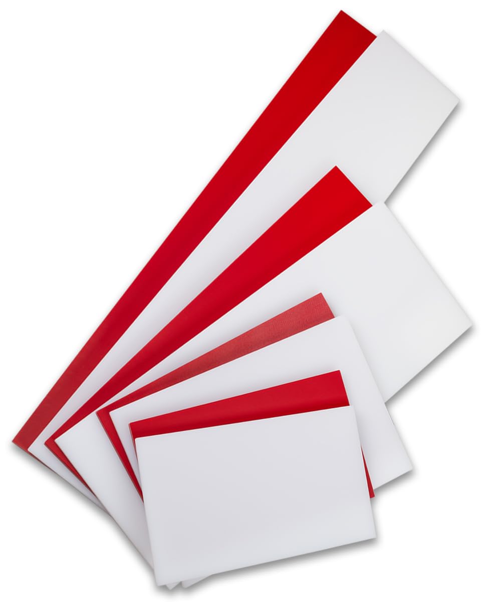 Beeketal Profi Schneidebrett Kunststoff (LDPE), Rutschfest & Messerschonend, Robustes Gastro Küchenbrett, Lebensmittelecht, Verschiedene Größen & Farben (Rot/Weiß) (Weiß, 100x40)