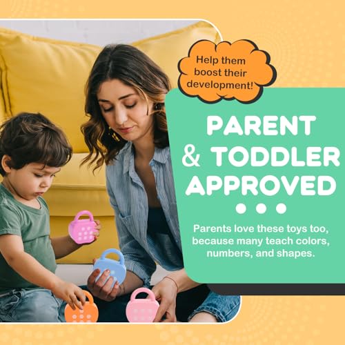Image of GEERAY Montessori Lock and Key Toys, 10 Apple Locks with Keys & 20 Cards, Numbers Matching & Counting Cause and Effect Toy, Fine Motor Skills Educational Preschool Gifts for Toddlers 3-5 Boys Girls