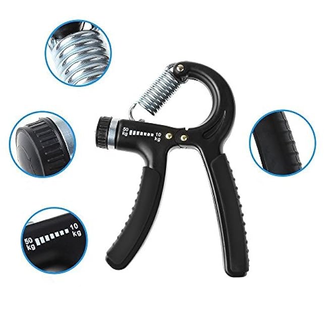 Luxon 2 Pack Hand Grip Strengthener Adjustable Resistance 22-110 Lbs (10-50kg) -Hand Grip Exerciser, Strengthen Grip, Hand Squeezer, Forearm Grip, Hand Exercise, Gripper, Finger Strengthener