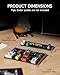 Donner Guitar Pedal Board with Built-in Power Supply, Aluminium Alloy Effects Pedalboard, DB-P300, 3.4Lb, 19.7 * 12.3 * 1.8