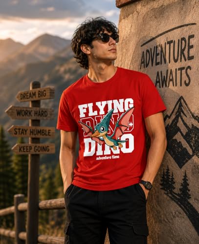 Image of Amazon Brand - Anarva Men's Cotton Printed Crew Neck T-Shirt | Casual Short Sleeve Graphic Tee