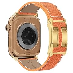 Orange Band + Gold H Buckle