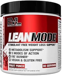 EVL LEANMODE Weight Loss Support - Non-Stimulant Metabolism Support & Appetite Support for Men and Women - Lean Mode with Green Coffee Bean, Green Tea, CLA, Carnitine, Garcinia Cambogia (Fruit Punch)