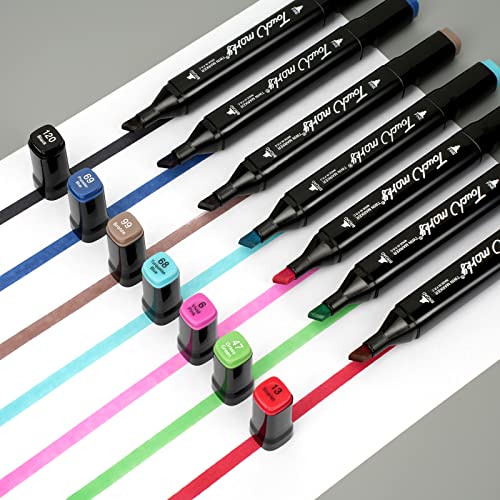 Xiaoerlang 80 Colors Alcohol Markers Pens,Markers Drawing,Markers Set For Kids,Adults Coloring Book, Multicolor,Wide Chisel And Thin Head Double-Head Design Equipped With,Black Suitcase #TOP2