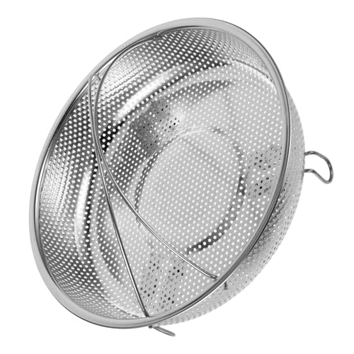 GARVALON ハンドル付き製蒸し器バスケット ステンレス製 鍋用食品蒸しラック 野菜果物水切りかご キャンプにも対応 軽量コンパクト設計