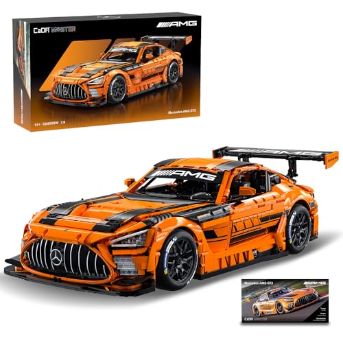 Image of CaDA Master C64008W Mercedes-AMG GT3 Building Set,1:8 Scale - 5466 PCS Officially Licensed Supercar Model, Large Race Car Building Blocks Kit for Adults & Teens