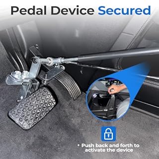 Bopowo Handicap Drivers Fixed Hand Controls Permanent Device, Driving Hand Controls Car Pedal Assist Controls（Highly Adaptable Version）