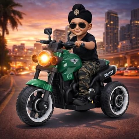 Little Pup Electric Ride-On Motorcycle with Training Wheels