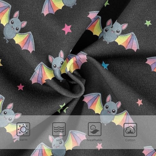 Joisal Cute Cartoon Bats Rainbow Wings Cute Panties Girl Toddler Girls Underwear Cotton Funny Briefs Underpants 2t3