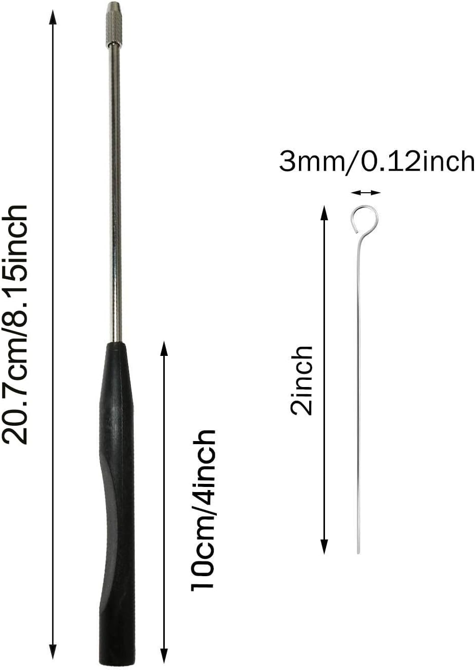 Inoculation Loop and 50 Nichrome Wire Rings for Laboratory Mycelium and Agar Plate Culture, Lightweight Stainless Steel Tool for Sample Handling (3mm)
