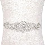 Bridal-Sash-Belt Rhinestone Applique Bridal Glitter Crystal Wedding Sash Belt Beaded Sash Belt Bridal Sashes for Wedding Dress