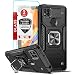 Produktbild LeYi Hülle für Xiaomi Redmi 9C/Xiaomi Redmi 9C NFC Handyhülle und Panzerfolie (2er), 360 Grad Ring Halter Militär Standard Rüstung Handy Hüllen Silikon Schutzhülle Bumper Cover Case Schwarz