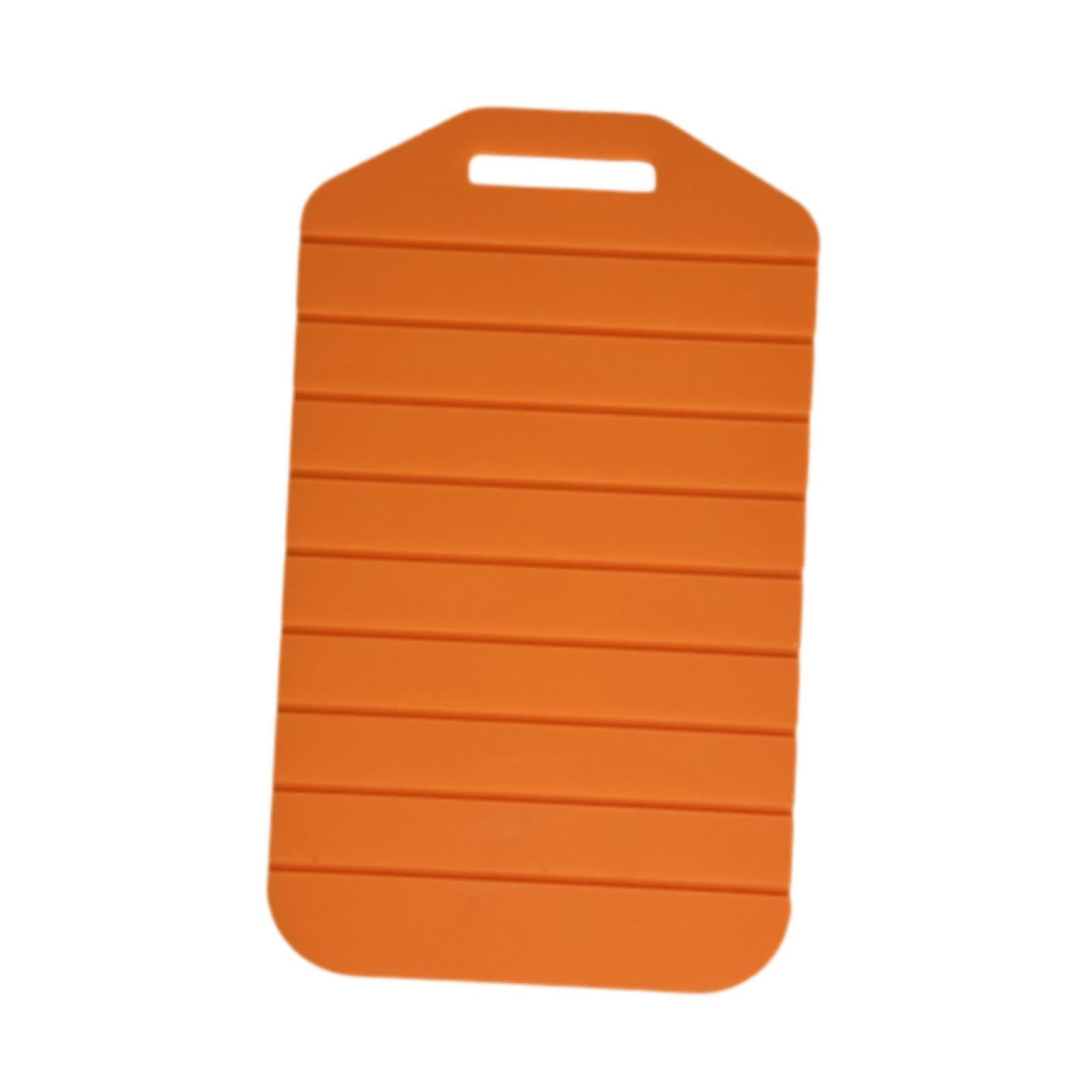 Planche à découper pliable en silicone orange avec bords antidéversement pour le camping