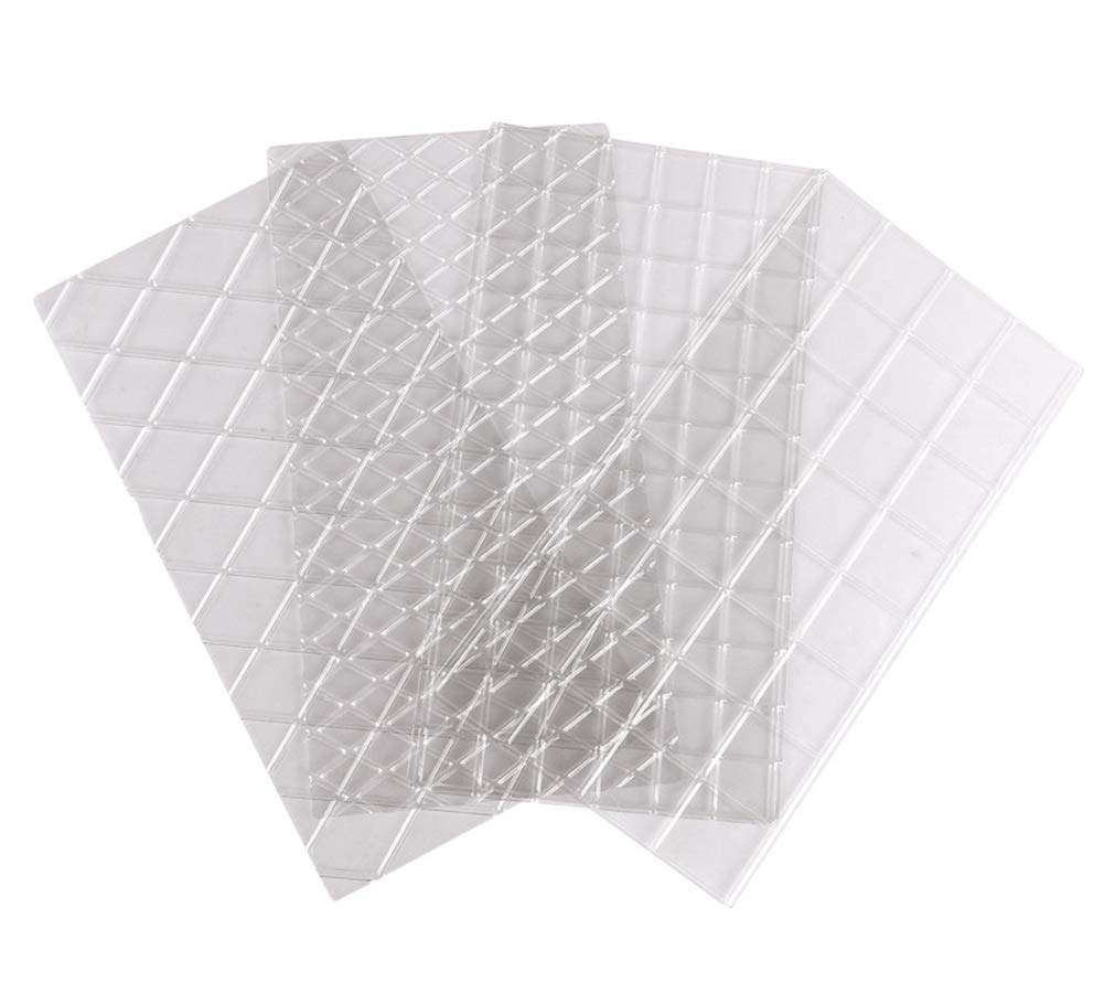 Cake Fondant Impression Mat Mold Diamond Quilted Grid Texture Embossed Lace Embossing Mat Cake Decorating Supplies for Cupcake Wedding Cake Decoration Tools(Set of 4) - Image 6