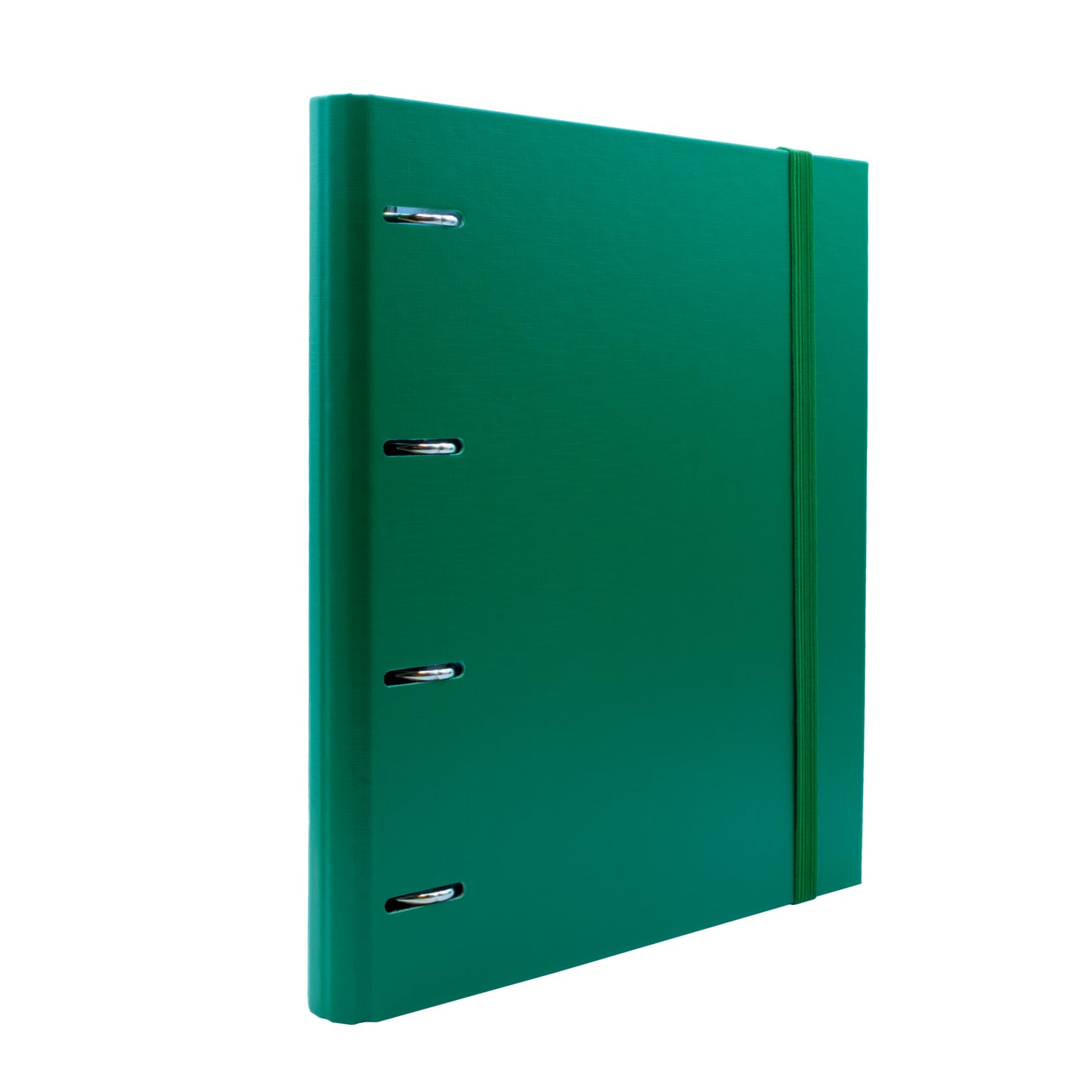 Raylu Paper - 4 Ring Binder with 6 Coloured dividers and Refills of 100 Sheets A4 90 g with 4 x 4 mm Squares, Binder with 4 Rings of 30 mm. Rado System, 60 mm Spine (Green)