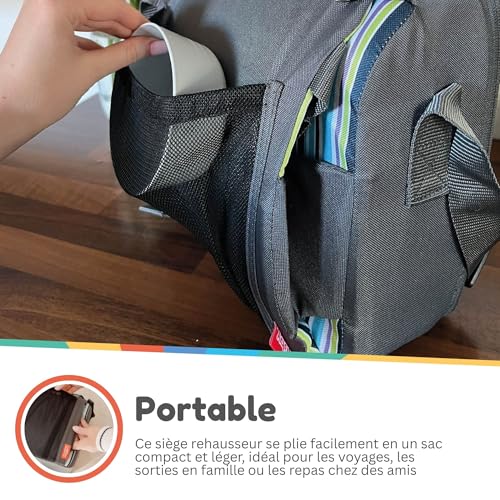 Siège réhausseur de table pour bébé avec sac compact pour parents en déplacement - 4