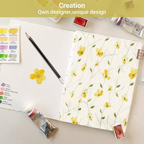 Image of Softan King Sheet Set Yellow Floral Bed Sheets Printed Sheets - 4 Piece Soft Microfiber Patterned Fitted Sheets King with 15 inch Deep Pocket and Corner Straps, Cute Yellow Flower Sheets & Pillowcase Set