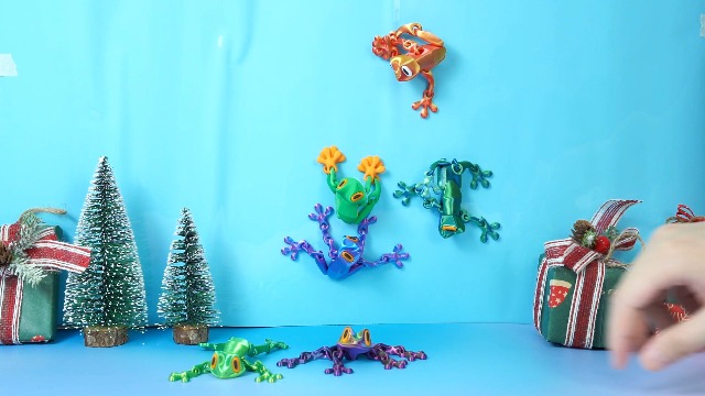 6 imanes decorativos de rana magnética 3D para refrigerador miniatura 7