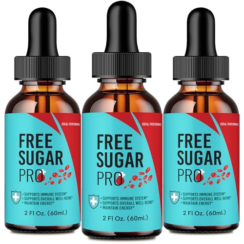Free Sugar Pro Drops, FreeSugar Pro Blood Formula Support Supplement Liquid Drops - Maximum Strength, FreeSugarPro Health and Wellness All Natural Formula Drops, Free SugarPro Drops Reviews (3 Pack)