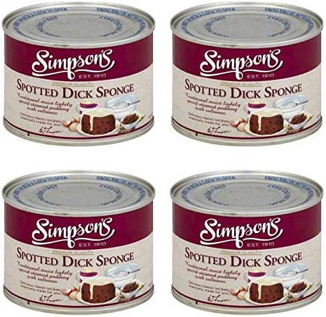 Bundle of 4 items - Spotted Dick Simpson's 290g x 4 Delivers 3-5 days USA Expires June 2020