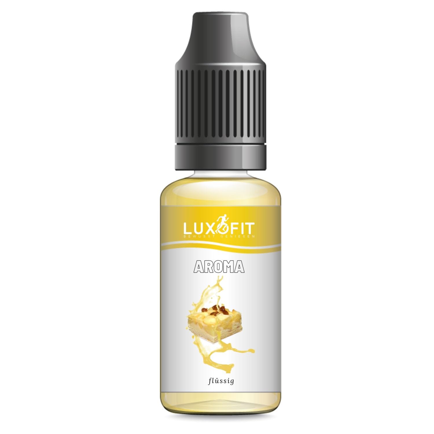 Luxofit Apfelkuchen Aroma flüssig, cremig, fruchtig, Vegan, Allergenfrei, Wasserlöslich, Intensive Geschmacksergebnisse, geeignet für Aromatisierung von Lebensmitteln, Made in Germany (1 L)