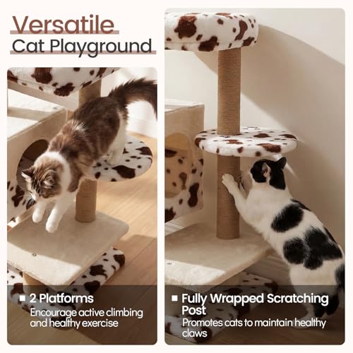 Árbol para gatos compacto 30 pulgadas con perchero y rascador miniatura 5