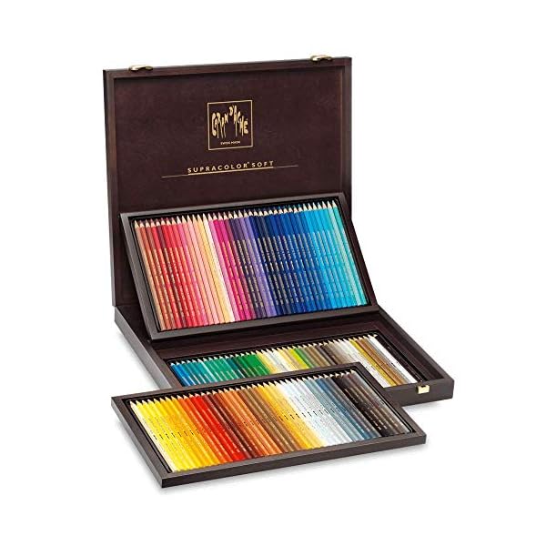 Caran 3888.92 D'ache Supracolor 120 Farbstifte im Holzkoffer multi