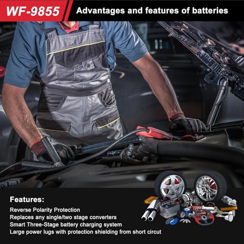 image for sdanbom WF-9855 55 Amp RV Power Converter - Deck Mount Three-Stage Pow