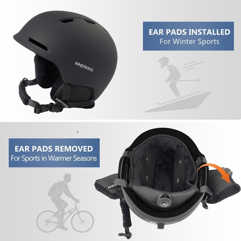 Miniatura 5 de InnerKing Ski Snow Helmet, Snowboard Helmet, Ski Googles Compatible, Snow Sport Helmet for Men Women