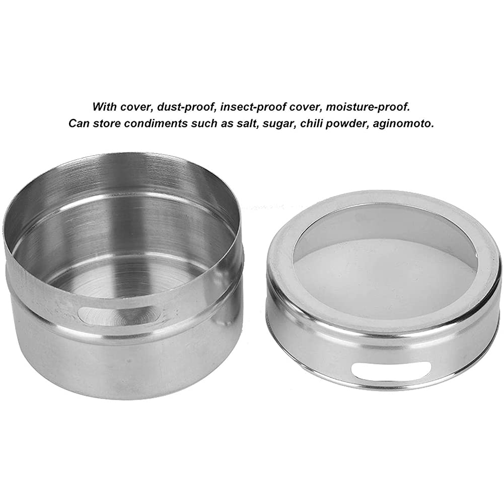 Pote de condimento magnético, Acero Inoxidable 3 * Cocina de Cocina Pote de condimento, Caja de condimentos de Pared magnética, Caja de condimentos de Pared