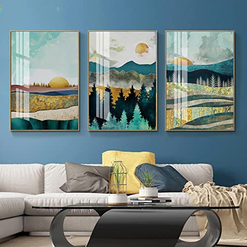 Toile peinture nordique pour habiller un mur vide avec art géométrique abstrait de luxe