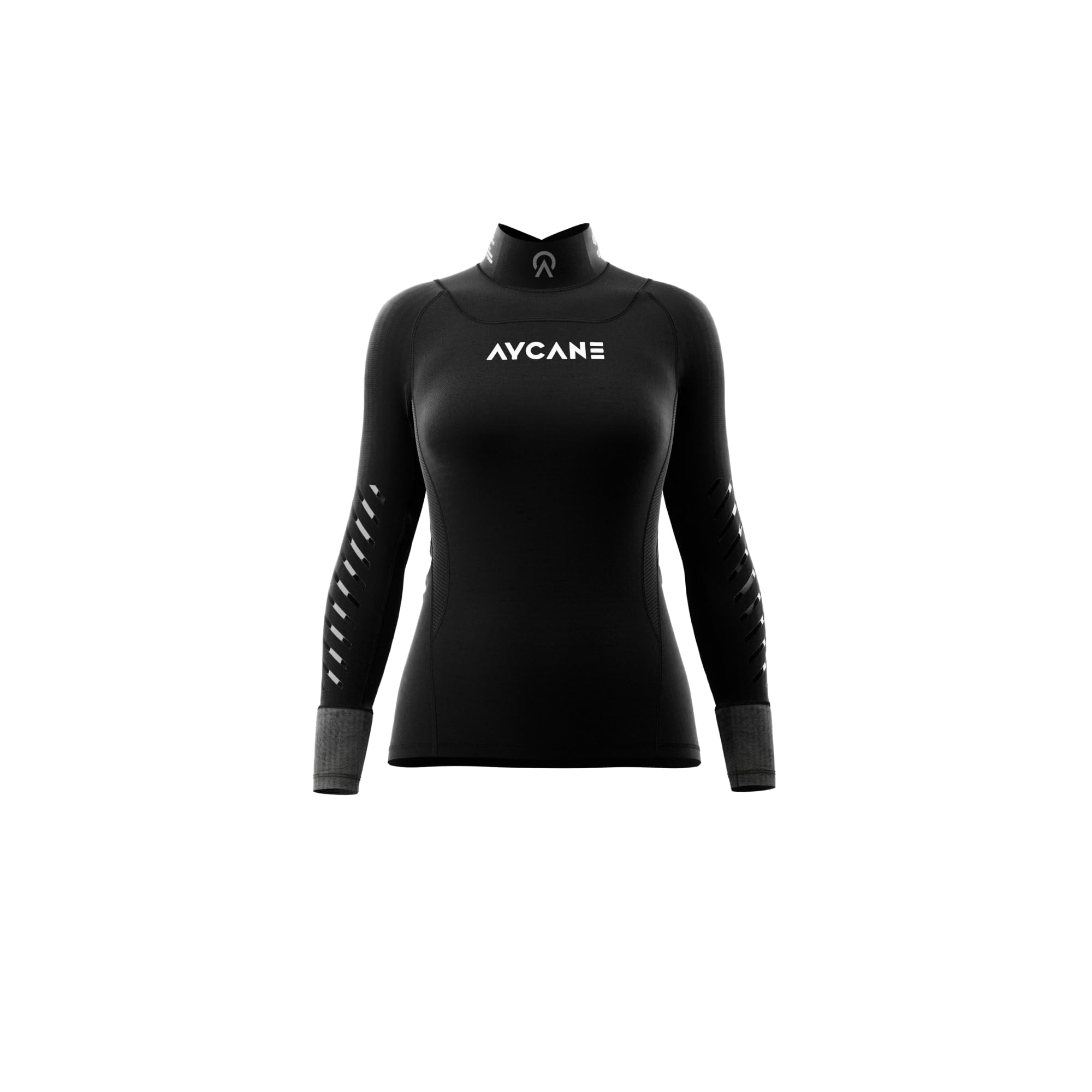 AYCANE Blade Ice Hockey Base Layer Black with A6 Cut Protection for Neck & Wrists, Long Sleeve, Silicone Grip, BNQ (Women, S)
