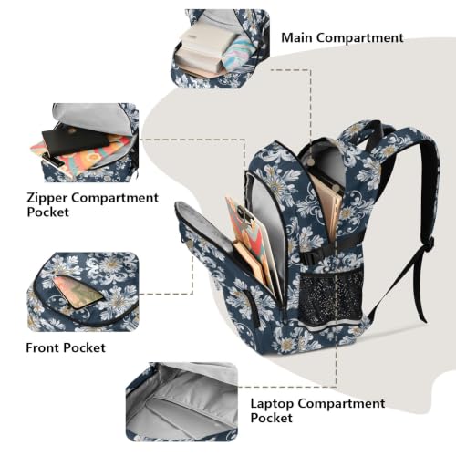 Mochilas para laptop juvenil estilo europeo retro adolescente 5
