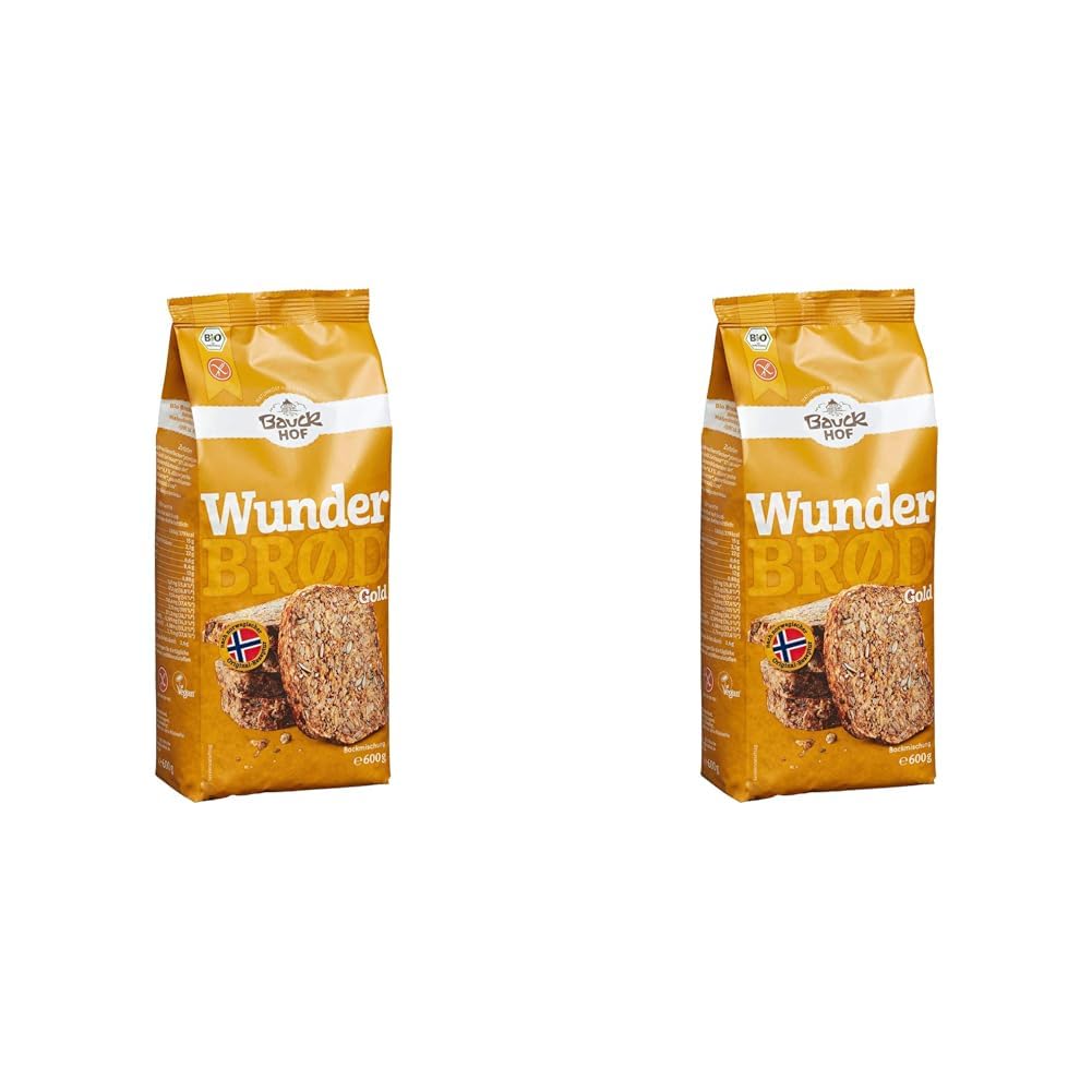 Bauckhof Wunderbrød gold, 600 g (Packung mit 2)