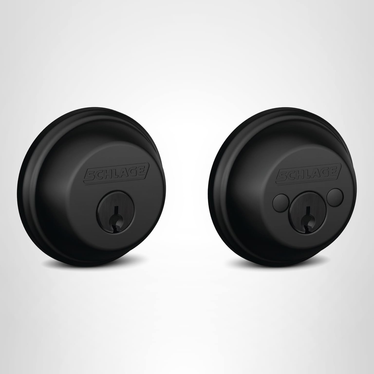 SCHLAGE B62N622 Deadbolt, Keyed 2 Sides, Matte Black - Door Dead