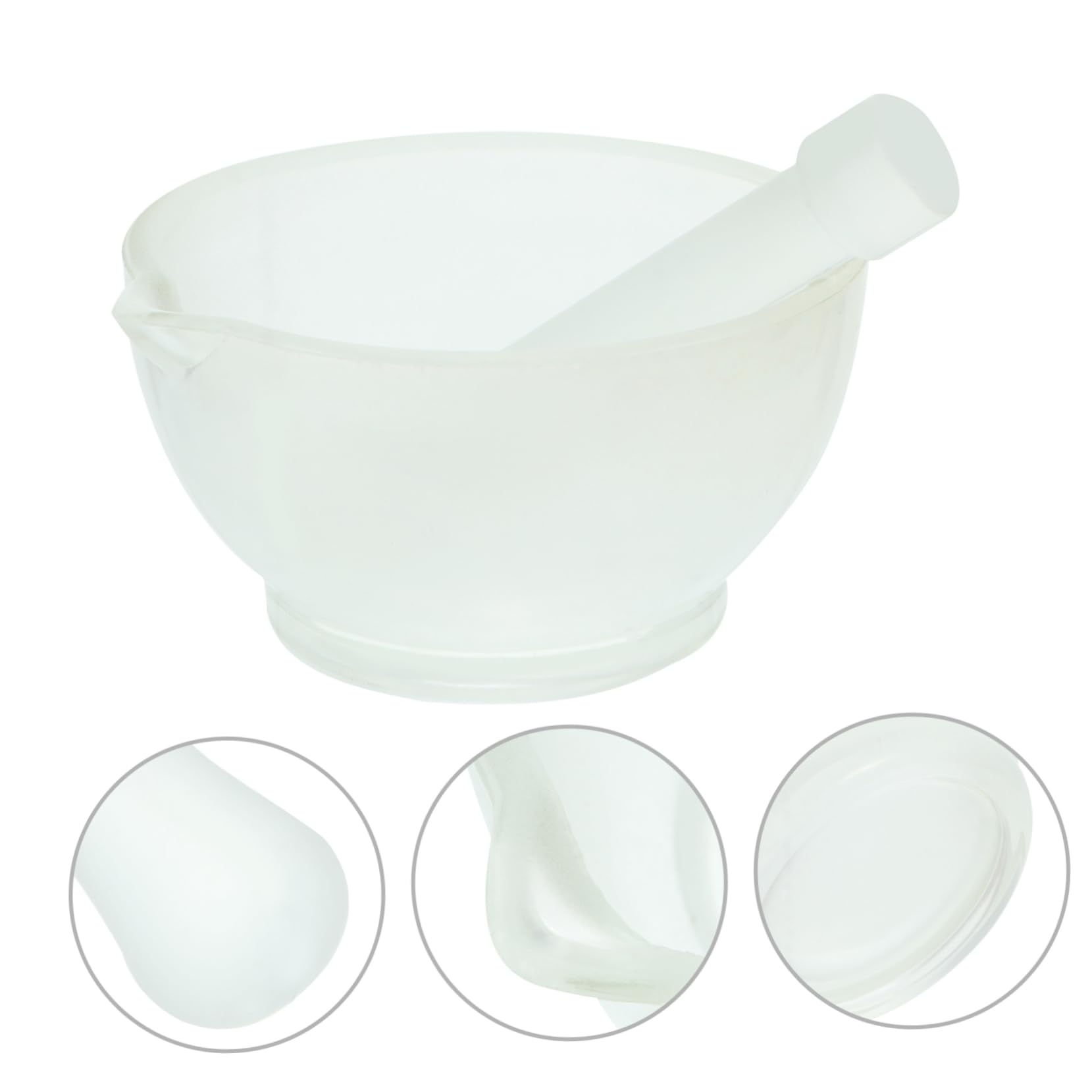 LALADEFIEE Pestle Witchcraft Medicine Practical Grind Bowl Glass Pestle 9cm Lab Equipment Random Style