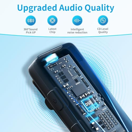 Image of MAYBESTA Mini Wireless Lapel Lavalier Microphone for Android Phone USB C iPhone 15 2 Pack with Charge Case, Noise Canceling- Lav Mic, Clip On Microphone for Podcast Video Recording (MB30)