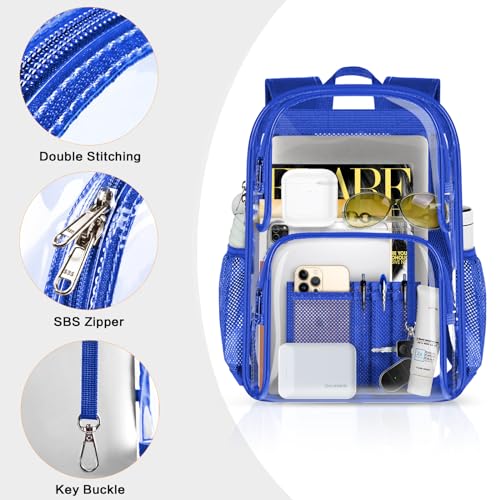 Image of PAMANO Clear Backpack Heavy Duty Transparent See Through Bag for College Work Travel Security